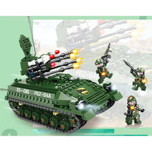Load image into Gallery viewer, 627PCS Military WW2 PGZ-04A 25mm Self Propelled Antiaircraft System Tank Figure Model Toy Building Block Brick Gift Kids