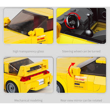 Load image into Gallery viewer, 329PCS MOC Speed Cartoon Comic Initial D RX7 FD 3S Racing Sports Car Model Toy Building Block Brick Gift Kids Compatible Lego With Display Box