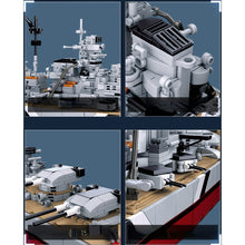 Load image into Gallery viewer, 1849PCS Military WW2 2in1 KMS Bismarck Tirpitz Battle Ship Battleship Model Toy Building Block Brick Gift Kids Compatible Lego 1:350