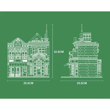 Load image into Gallery viewer, 3096PCS MOC City Street Town French Restaurant Model Toy Building Block Brick Gift Kids Compatible Lego Light