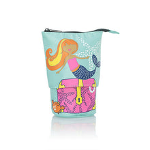 Load image into Gallery viewer, Thirty One Hide & Peek Pouch Cosmetic Pen Bag 31 Gift Cute in Mermaid Treasure