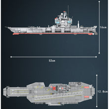 Load image into Gallery viewer, 902PCS Military WW2 USS GeraldR Ford Class CVN-78 Aircraft Carrier Figure Model Toy Building Block Brick Gift Kids