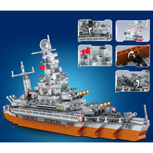 Load image into Gallery viewer, 976PCS MOC Military WW2 Destroyer Cruiser Battle Ship Model Toy Building Block Brick Gift Kids
