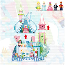 Load image into Gallery viewer, 447PCS MOC Girls Dream Ice Snow Fairy Tale Castle Princess Prince Figure Model Toy Building Block Brick Gift Kids