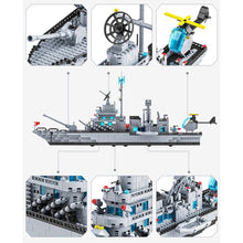 Load image into Gallery viewer, 1560PCS Military WW2 6in1 Large Guided Missile Destroyer Figure Model Toy Building Block Brick Gift Kids Compatible Lego