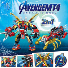 Load image into Gallery viewer, 322PCS MOC 2in1 Hero Avenger MT4 Spider Mecha Combat Vehicle Figure Model Toy Building Block Brick Gift Kids