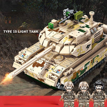 Load image into Gallery viewer, 576PCS MOC Military Type ZTQ 15 Light Tank Figure Model Toy Building Block Brick Gift Kids