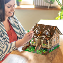 Load image into Gallery viewer, 2097PCS MOC City Street Town Retro Wood Cabin House Villa Model Toy Building Block Brick Gift Kids Compatible Lego LED Light