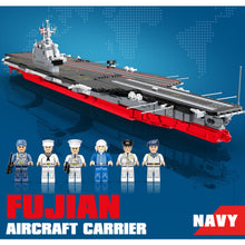 Load image into Gallery viewer, 3028PCS Military WW2 Large Fujian Class 003 Aircraft Carrier Figure Model Toy Building Block Brick Gift Kids Compatible Lego 1:320