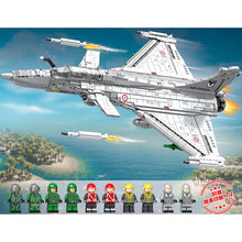 Load image into Gallery viewer, 2099PCS Military WW2 Rafale Jet Air Fighter Figure Model Toy Building Block Brick Gift Kids