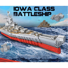 Load image into Gallery viewer, 1712PCS Military WW2 Iowa Class Battleship Ship US Model Toy Building Block Brick Gift Kids Compatible Lego