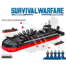 Load image into Gallery viewer, 865PCS MOC Military Nuclear Submarine Figure Model Toy Building Block Brick Gift Kids