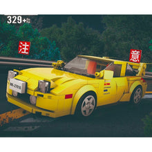 Load image into Gallery viewer, 329PCS MOC Speed Cartoon Comic Initial D RX7 FD 3S Racing Sports Car Model Toy Building Block Brick Gift Kids Compatible Lego With Display Box