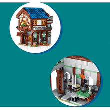 Load image into Gallery viewer, 1724PCS MOC City Street Town Medieval Market Coach Model Building Block Brick Gift Set Kids New Compatible Lego