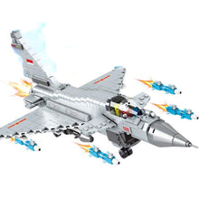Load image into Gallery viewer, 650PCS Military WW2 J-10 Vigorous Dragon Air Fighter Aircraft Figure Model Toy Building Block Brick Gift Kids Compatible Lego
