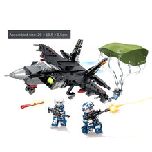 Load image into Gallery viewer, 244PCS Military WW2 Shenyang J-31 Gyrfalcon Stealth Air Fighter Figure Model Toy Building Block Brick Gift Kids