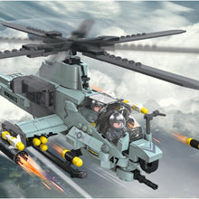 Load image into Gallery viewer, 597PCS MOC Military WW2 AH-1Z Viper Helicopter Figure Model Toy Building Block Brick Gift Kids