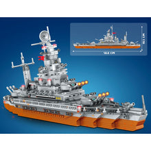 Load image into Gallery viewer, 976PCS MOC Military WW2 Destroyer Cruiser Battle Ship Model Toy Building Block Brick Gift Kids