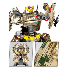 Load image into Gallery viewer, 1306PCS Military 2in1 WW2 ZTZ-99A Main Battle Tank Robot Mecha Deformation Figure Model Toy Building Block Brick Gift Kids Compatible Lego