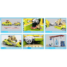 Load image into Gallery viewer, 1409PCS MOC Technic Pull Back Beetle Trailer Motorcycle Bike Camper Car Model Toy Building Block Brick Gift Kids Compatible Lego