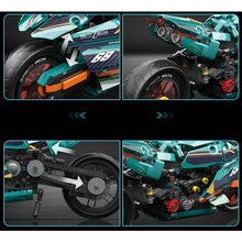 Load image into Gallery viewer, 669PCS MOC Technic Speed Cyberpunk Motor Bike Motorcycle Model Toy Building Block Brick Gift Kids Compatible Lego