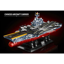 Load image into Gallery viewer, 1560PCS Military Micro Mini WW2 003 China Aircraft Carrier Battle Ship Model Toy Building Block Brick Gift Kids DIY Display