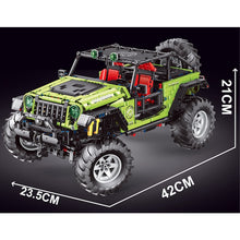 Load image into Gallery viewer, 2680PCS Technic Jeep Wrangler Off Road SUV Car Yellow Static Version Model Building Block Brick Toy Gift Set Kids New Compatible Lego