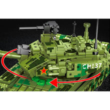 Load image into Gallery viewer, 641PCS WW2 Military 99A Main Battle Tank Figure Model Toy Building Block Brick Gift Kids