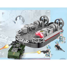Load image into Gallery viewer, 393PCS Military WW2 Type 726 LCAC Yuyi Class Air Cushion Landing Craft Figure Model Toy Building Block Brick Gift Kids Compatible Lego