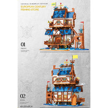 Load image into Gallery viewer, 2450PCS MOC City Street European Century Fishing Store Model Toy Building Block Brick Gift Kids Compatible Lego
