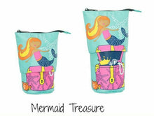 Load image into Gallery viewer, Thirty One Hide & Peek Pouch Cosmetic Pen Bag 31 Gift Cute in Mermaid Treasure