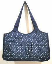 Load image into Gallery viewer, Thirty One Organizing Utility Keep it Tote Cosmetic Bag 31 gift in Navy Dancing Dot
