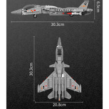 Load image into Gallery viewer, 345PCS Military WW2 J-15 Flying Shark Flanker-D Air Fighter Aircraft Figure Model Toy Building Block Brick Gift Kids Compatible Lego