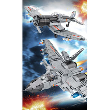 Load image into Gallery viewer, 1293PCS Military WW2 2in1 J-15 Flying Shark Flanker-D F4U Corsair Air Fighter Aircraft Figure Model Toy Building Block Brick Gift Kids Compatible Lego