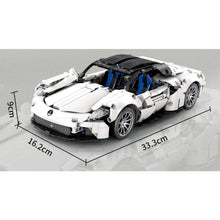 Load image into Gallery viewer, 1269PCS MOC Static Technic Speed White GT Super Racing Sports Car Model Toy Building Block Brick Gift Kids Compatible Lego 1:14