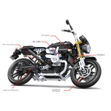 Load image into Gallery viewer, 621PCS MOC Technic Speed Heritage Vintage Motorcycle Motor Bike Model Toy Building Block Brick Gift Kids Compatible Lego 1:6