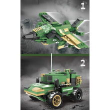Load image into Gallery viewer, 683PCS Military WW2 4in1 HQ-16 Medium Range Air Defense Missile Truck Fighter Helicopter Figure Model Toy Building Block Brick Gift Kids Compatible Lego