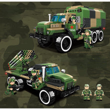 Load image into Gallery viewer, 678PCS Military WW2 Ural 375 Rocket Artillery Truck Figure Model Toy Building Block Brick Gift Kids Compatible Lego