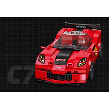 Load image into Gallery viewer, 304PCS MOC Technic Speed C7 Z06 Super Racing Sports Car Figure Model Toy Building Block Brick Gift Kids Compatible Lego