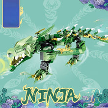 Load image into Gallery viewer, 328PCS MOC Ninja Azure Green Dragon Figure Model Toy Building Block Brick Gift Kids Compatible Lego