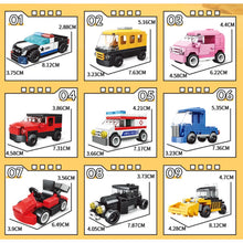 Load image into Gallery viewer, 710PCS MOC 16in1 City Urban Train Transportation Car Bus Digger Motorcycle Model Toy Building Block Brick Gift Kids Compatible Lego