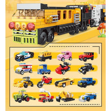 Load image into Gallery viewer, 710PCS MOC 16in1 City Urban Train Transportation Car Bus Digger Motorcycle Model Toy Building Block Brick Gift Kids Compatible Lego