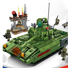 Load image into Gallery viewer, 1089PCS Military WW2 T-14 Armata Main Battle Tank Figure Model Toy Building Block Brick Gift Kids Compatible Lego