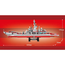 Load image into Gallery viewer, 689PCS Military WW2 Project 1144 Orlan Kirov Class Battle Cruiser Ship Figure Model Toy Building Block Brick Gift Kids Compatible Lego