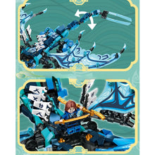 Load image into Gallery viewer, 718PCS MOC Ninja Blue Twin Head Dragon Figure Model Toy Building Block Brick Gift Kids Compatible Lego