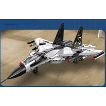 Load image into Gallery viewer, 1011PCS Military WW2 J-15 Flying Shark Flanker-D Air Fighter Aircraft Plane Model Toy Building Block Brick Gift Kids Compatible Lego Display Stand
