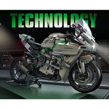 Load image into Gallery viewer, 1968PCS MOC Technic Speed H2R Racing Sports Motorcycle Motor Bike Model Toy Building Block Brick Gift Kids Compatible Lego 1:5 Light
