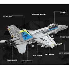Load image into Gallery viewer, 1713PCS Military WW2 FA-18 F18 Hornet Strike Air Fighter Aircraft Model Toy Building Block Brick Gift Kids Compatible Lego