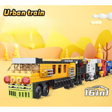Load image into Gallery viewer, 710PCS MOC 16in1 City Urban Train Transportation Car Bus Digger Motorcycle Model Toy Building Block Brick Gift Kids Compatible Lego