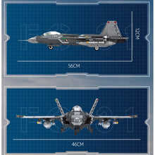 Load image into Gallery viewer, 1691PCS Military WW2 J-31 Shenyang FC-31 Gyrfalcon Air Fighter Aircraft Model Toy Building Block Brick Gift Kids Compatible Lego